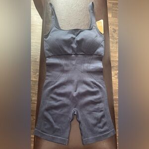 Navy Popilush Sleeveless Bodysuit, shorts romper